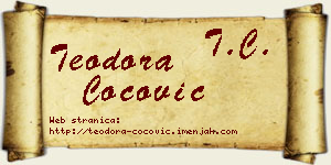 Teodora Čočović vizit kartica
